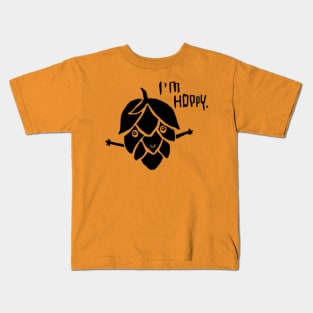 Craft brewery pun, happy hoppy hops Kids T-Shirt